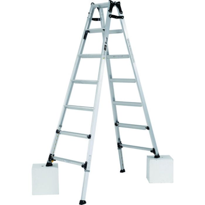 アルインコ 伸縮脚立(ステップ幅広)210cm 最大使用質量100kg(Tcode:8202638)