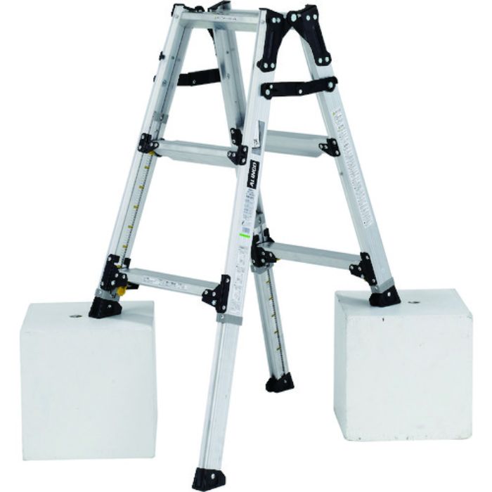 アルインコ 伸縮脚立(ステップ幅広)90cm 最大使用質量100kg(Tcode:8202634)
