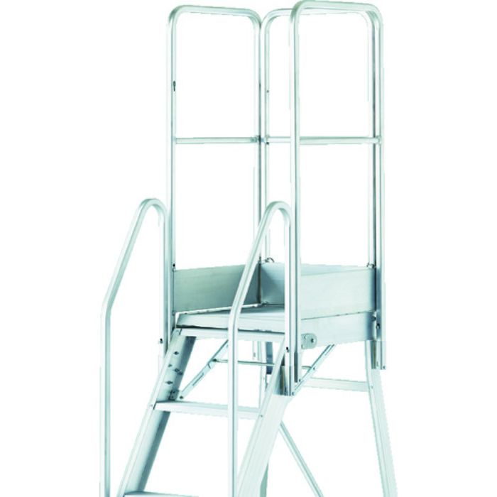 TRUSCO 折りたたみ式作業用踏み台 高さ2.10m 高さ1100手すりフルセット付き(Tcode:1157858)