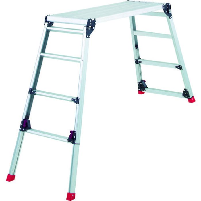 TRUSCO 足場台 アルミ製 脚部伸縮タイプ 高さ0.87〜1.18m(Tcode:3524361)