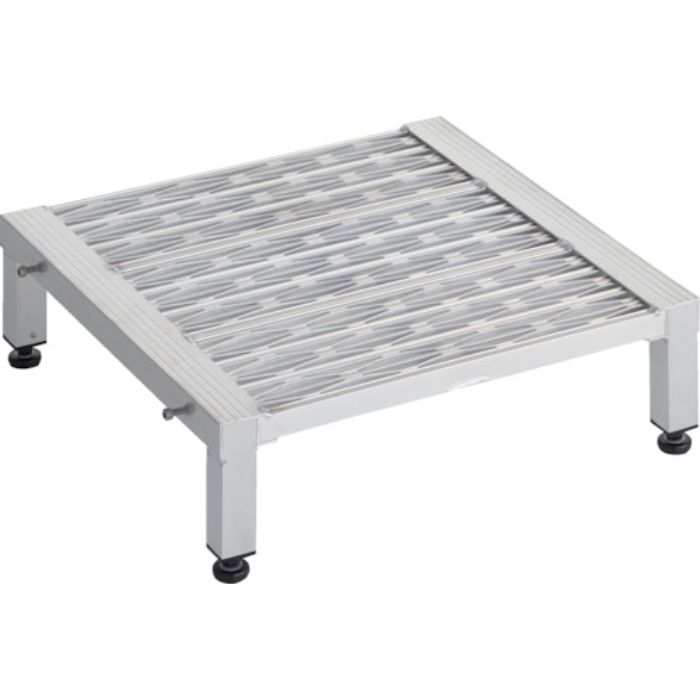 TRUSCO 高床式アルミ製ステップ グレーチング仕様 600X600XH190〜220(Tcode:2579912)