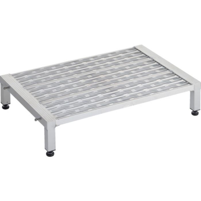 TRUSCO 高床式アルミ製ステップ グレーチング仕様 900X600XH190〜220(Tcode:2579910)