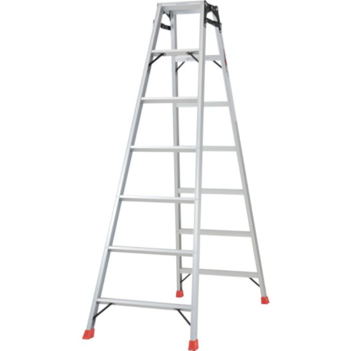 TRUSCO はしご兼用脚立 アルミ合金製・脚カバー付 高さ1.98m(Tcode:5123704)