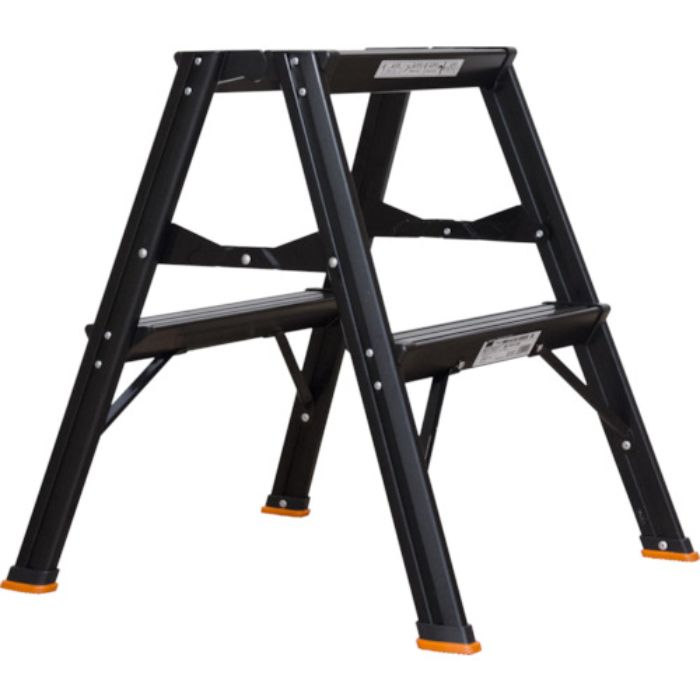 TRUSCO アルミ製踏台 2段 高強度型 黒(Tcode:4234111)