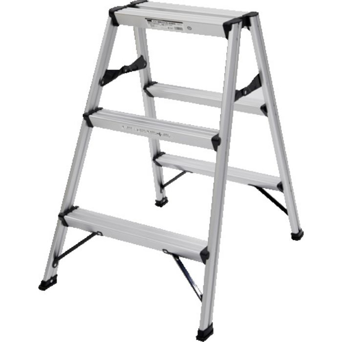 TRUSCO アルミ製踏台 3段 高強度型 シルバー(Tcode:4234146)