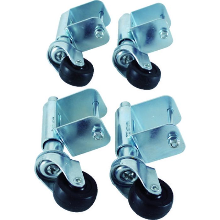 TRUSCO 1段2段用アルミ作業用踏台スプリングキャスター 4個1セット(Tcode:7708815)