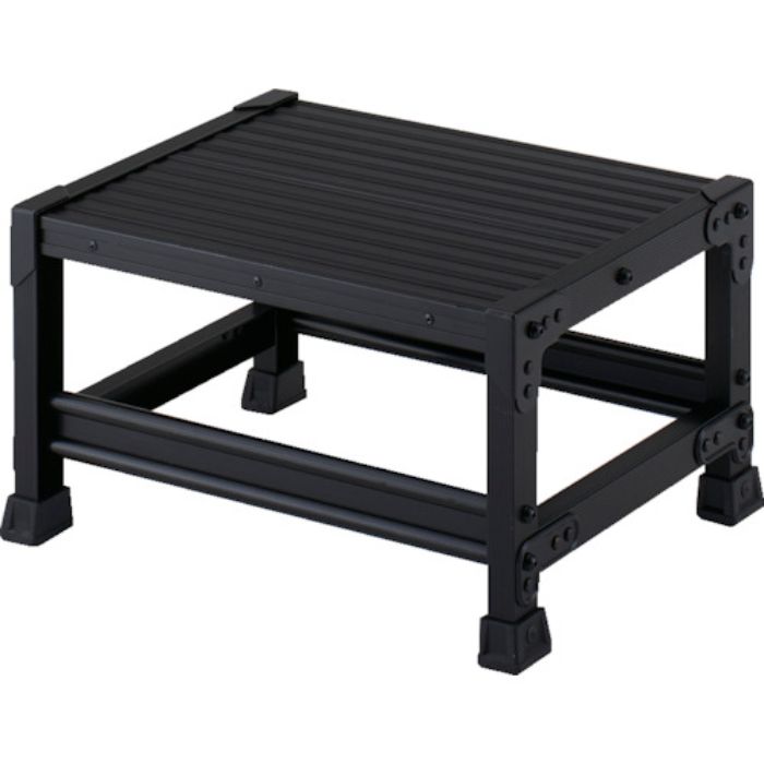 TRUSCO 作業用踏台 アルミ製・高強度タイプ 1段 ブラック(Tcode:4879589)