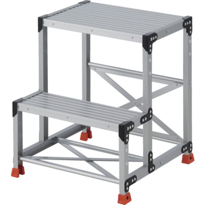 TRUSCO 作業用踏台 2段  ステップ奥行200 高さ0.70m 天板600X400(Tcode:2580905)