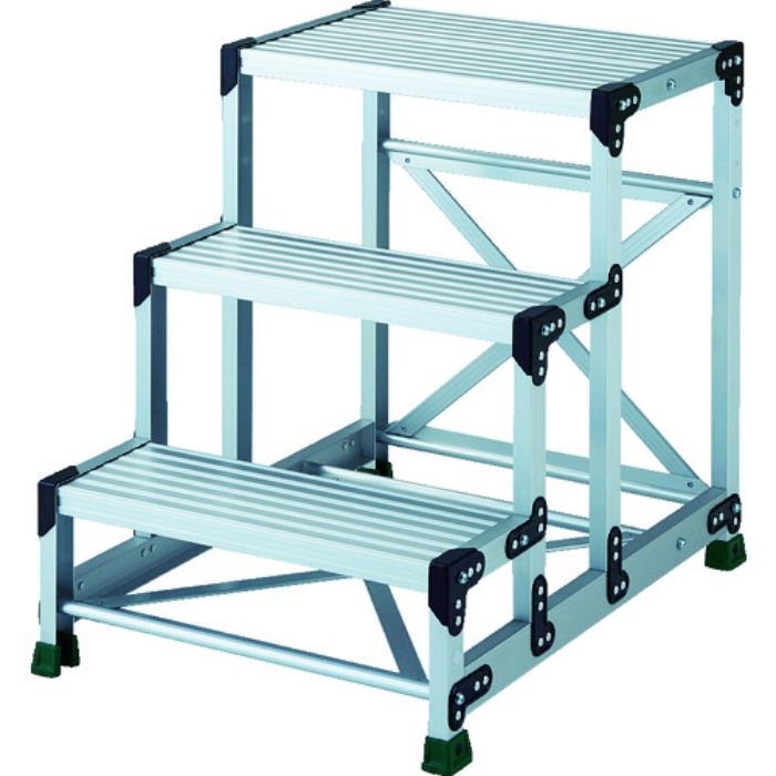 TRUSCO アルミ合金製作業台 3段 高さ0.75m 天板600×400(Tcode:8557678)