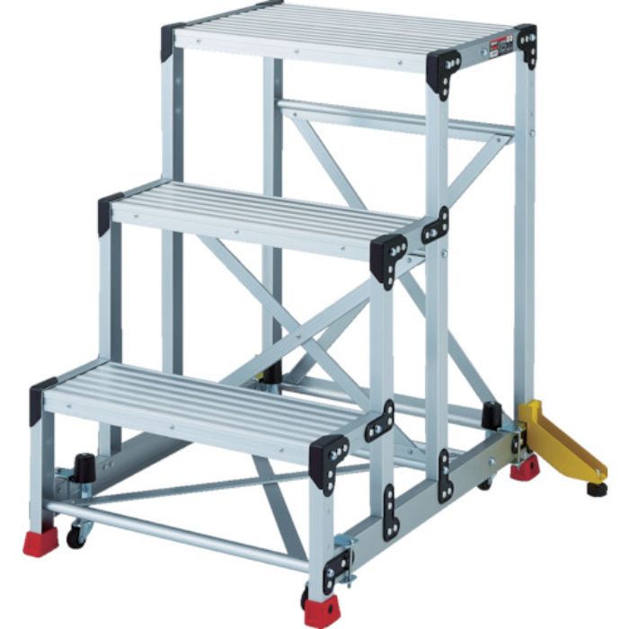 TRUSCO TSF型踏台 H900 アウトリガー MGキャスター付(Tcode:8563443)