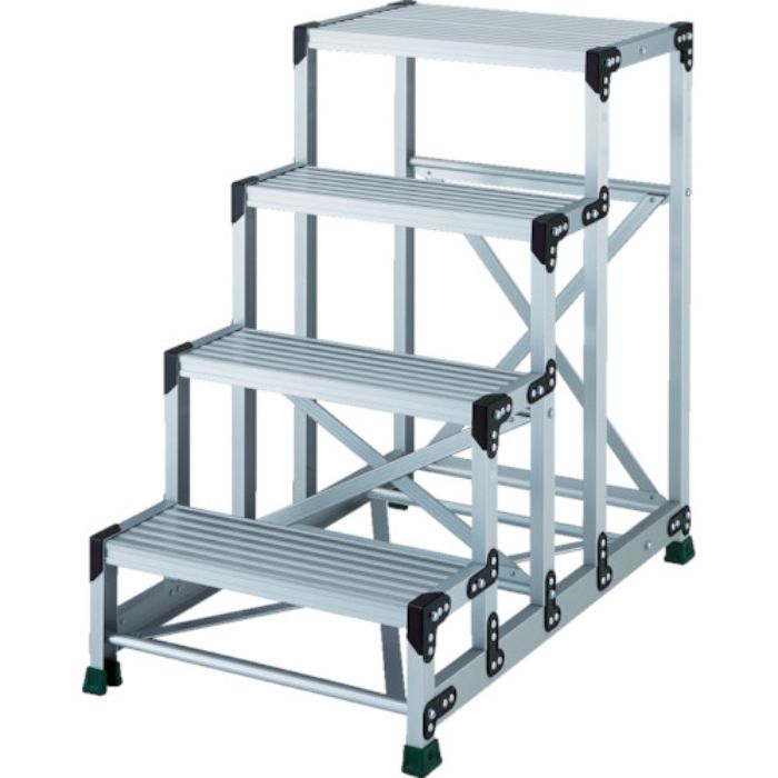 TRUSCO アルミ合金製作業台 4段 高さ1.00m 天板600×400(Tcode:8557679)