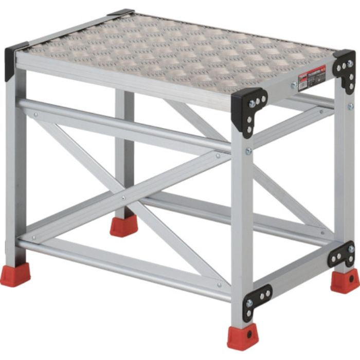 TRUSCO 作業用踏台 アルミ製・縞板タイプ 天板寸法600X400XH500(Tcode:3365107)