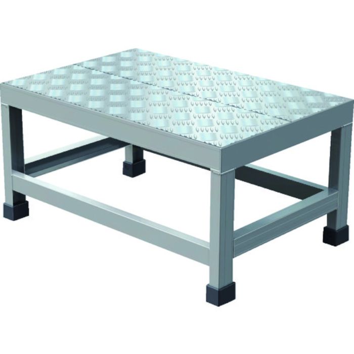 TRUSCO アルミ製溶接一体構造型作業台 縞板タイプ 一段(完成品) W600×D400×H300(Tcode:2074493)