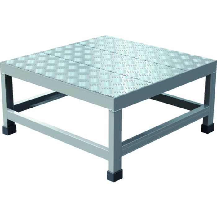 TRUSCO アルミ製溶接一体構造型作業台 縞板タイプ 一段(完成品) W600×D600×H300(Tcode:2074496)