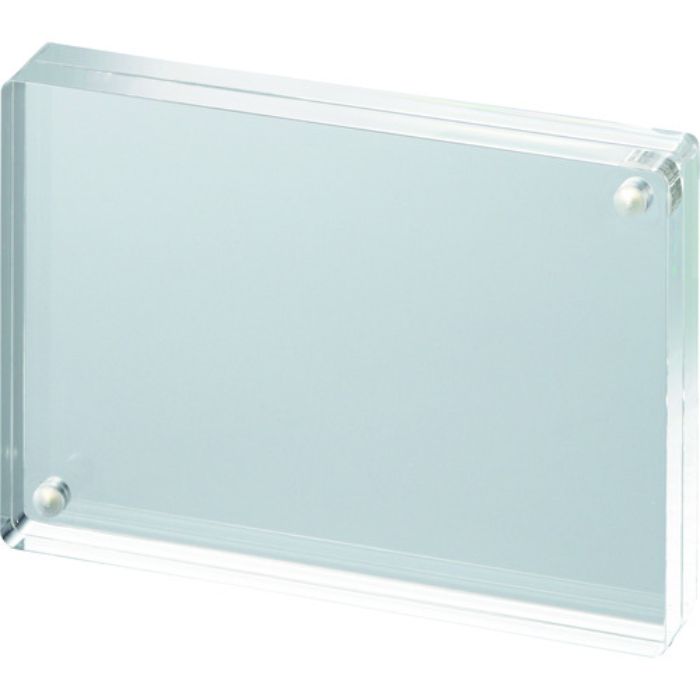 光 アクリルクリスタル 卓上メニュー&フォトフレーム 透明 89×127×20mm(Tcode:1121682)