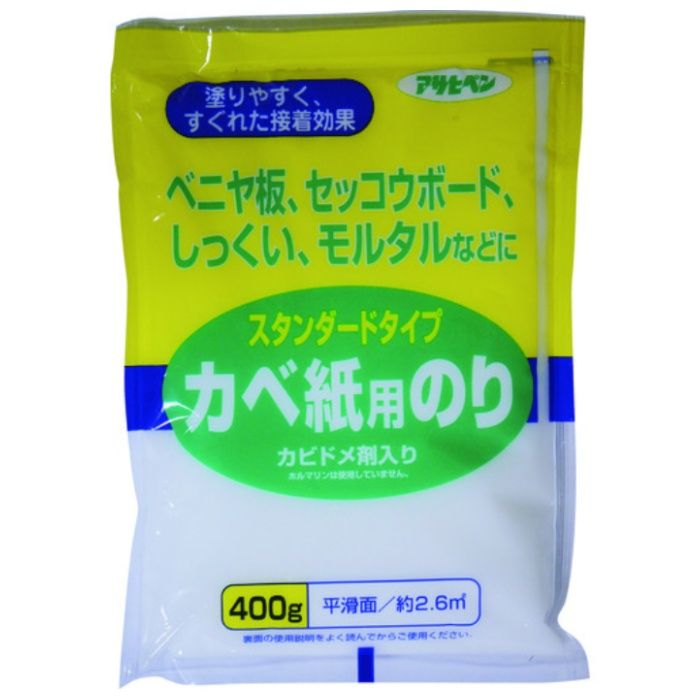 アサヒペン　スタンダードタイプカベ紙用のり　400G　763