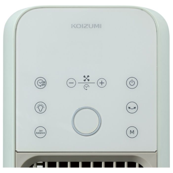 小泉成器　サーキュレーター　イオンバランスタワーファンの説明画像3