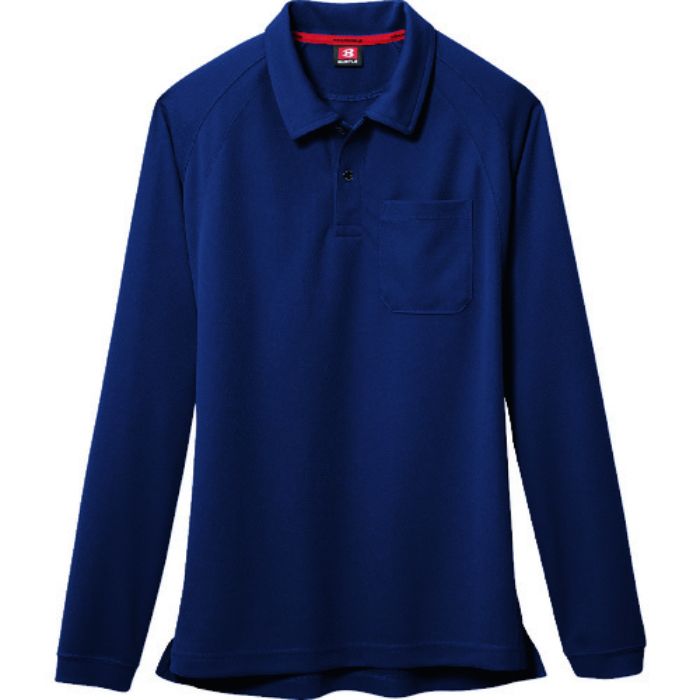 バートル 長袖ポロシャツ 103-3-L ネイビー(Tcode:1796967)