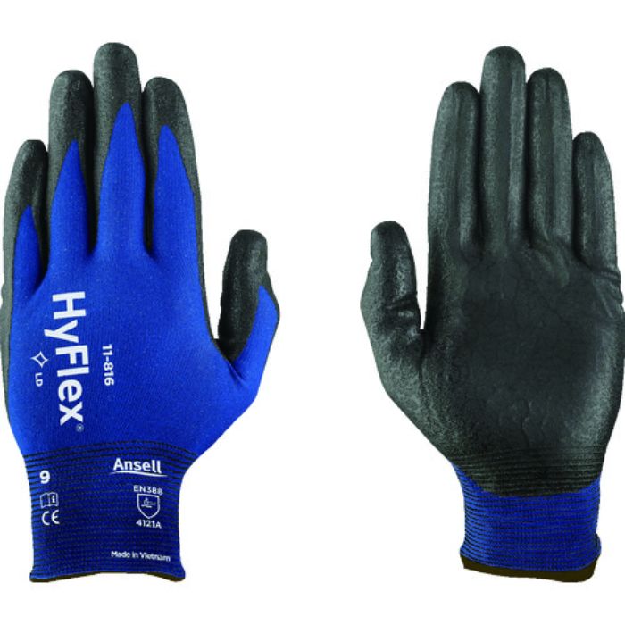 アンセル ニトリル背抜き手袋 ハイフレックス 11-816 Mサイズ(Tcode:1584934)