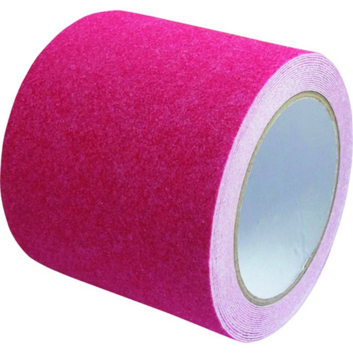 セーフラン 滑り止めテープ 幅100mm×5m 蛍光ピンク(Tcode:2289643)