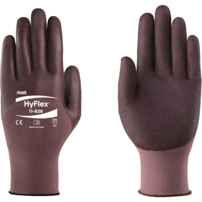 アンセル ニトリルゴム背抜手袋 ハイフレックス 11-926 Lサイズ(Tcode:8580641)
