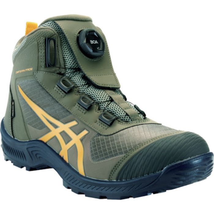 ASICS ウィンジョブCP604 GーTX BOA マントルグリーン×タイガーイエロー  27.0cm