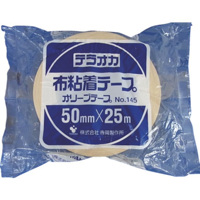 TERAOKA カラーオリーブテープ NO.145 黄 50mm×25M(Tcode:4196031)