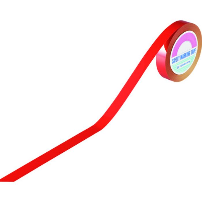 緑十字 ガードテープ(ラインテープ) 赤 GTH-252R 25mm幅×20m 再はく離タイプ(Tcode:1140220)