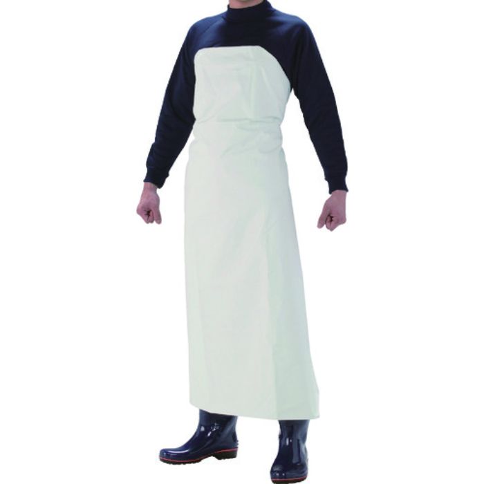 カジメイク 1902 ジャスト胸付前掛 白 L(Tcode:1522451)