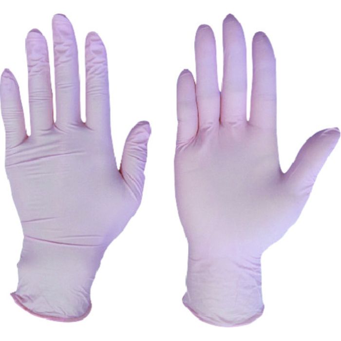 川西 ニトリル使いきり手袋粉無250枚入ピンクSSサイズ(Tcode:1026075)