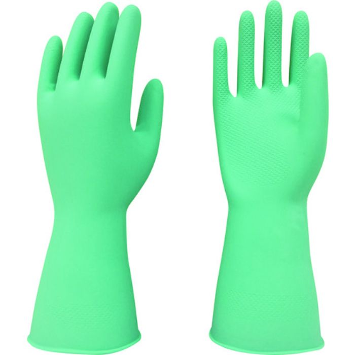 トワロン 天然ゴム手袋 天然ゴムうす手 グリーン L(Tcode:2044020)