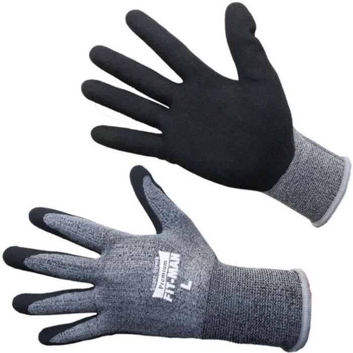 富士手袋 プレミアムフィットマン 黒 L(Tcode:1951424)