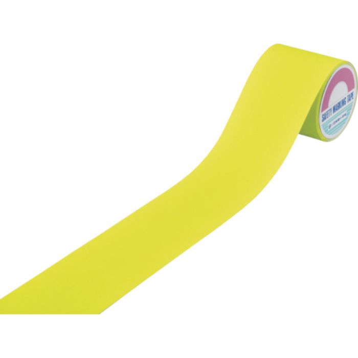 緑十字 滑り止めテープ 蛍光黄 ASS-105FY 100mm幅×5m 塩ビ+鉱物粒子 屋内外兼用(Tcode:1219697)