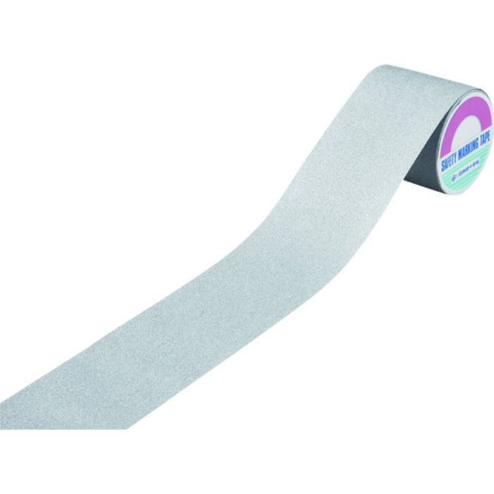 緑十字 滑り止めテープ シルバー ASS-105SL 100mm幅×5m PVC+鉱物粒子 屋内外兼用(Tcode:1481323)