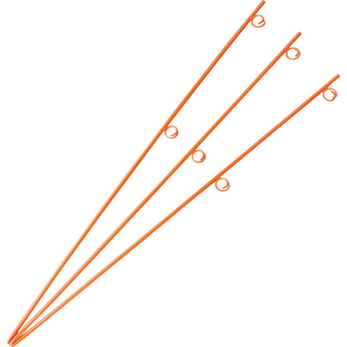 緑十字 ロープ張り支柱(2段式) オレンジ ロープガイド-1500YR 16Φ×1500mm スチール製(Tcode:1063209)