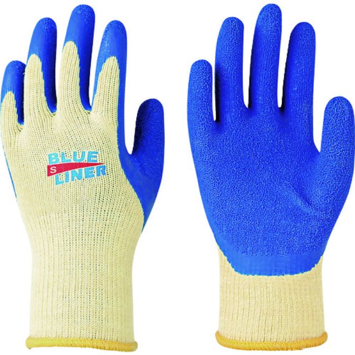 トワロン 天然ゴム背抜き手袋 ブルーライナー S(Tcode:3246973)