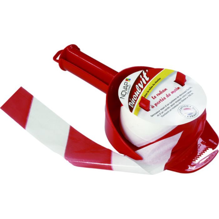 NOVAP ホルダー付き表示テープ SPEED TAPE[[R上]] レッド/ホワイト 50mm×100m(Tcode:2074703)