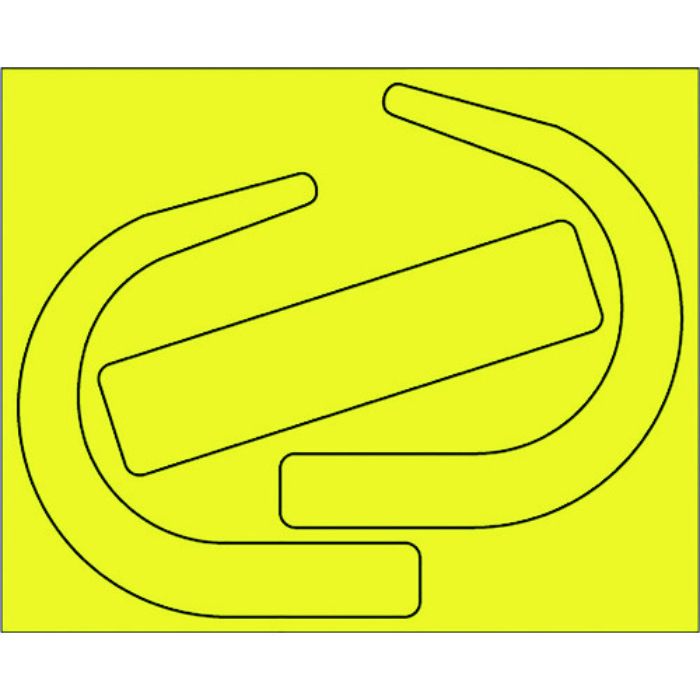 ユニット 安全帯使用確認ステ 大蛍光黄(10枚)(Tcode:1334101)