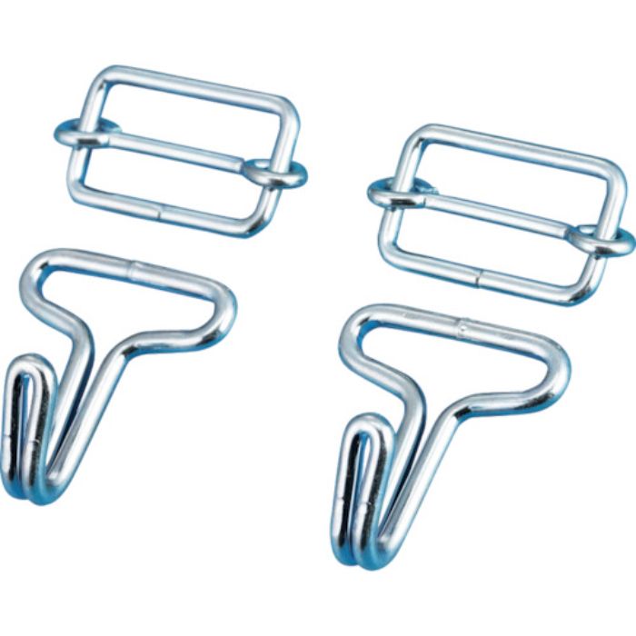 緑十字 多目的ゴムロープ用金具(フック) ゴムベルトK 2セット/組 ベルト別売(Tcode:1138245)