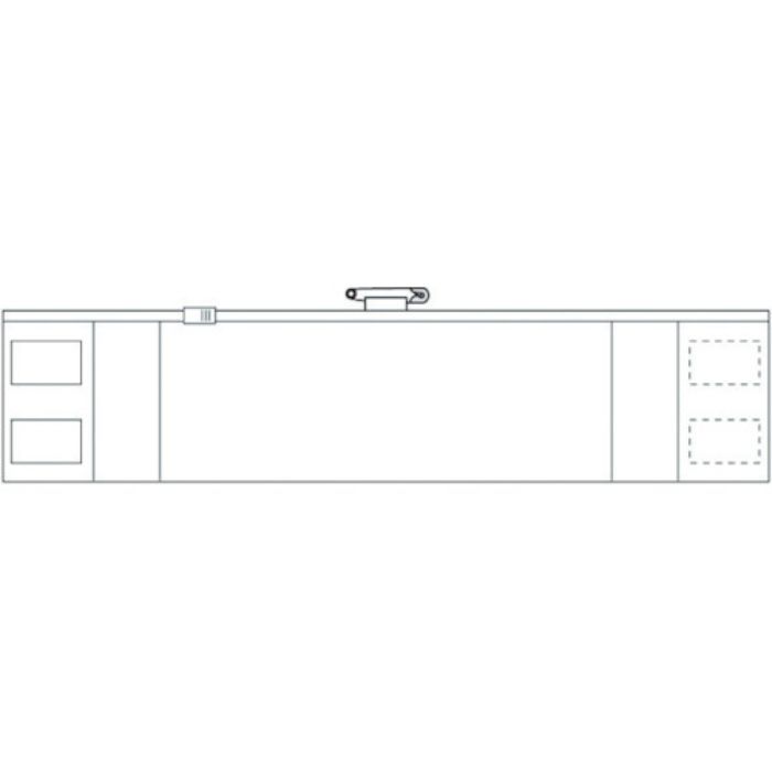 ユニット ファスナー付腕章白(差し込み式) 軟質ビニール 90×420mm(Tcode:7392133)