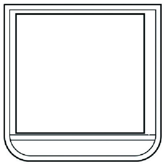 ユニット ポケット胸章白 軟質ビニール 60×60mm(Tcode:7392613)