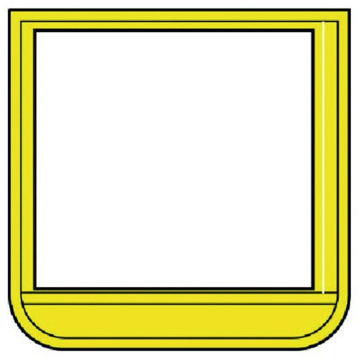 ユニット ポケット胸章黄 軟質ビニール 60×60mm(Tcode:7392621)
