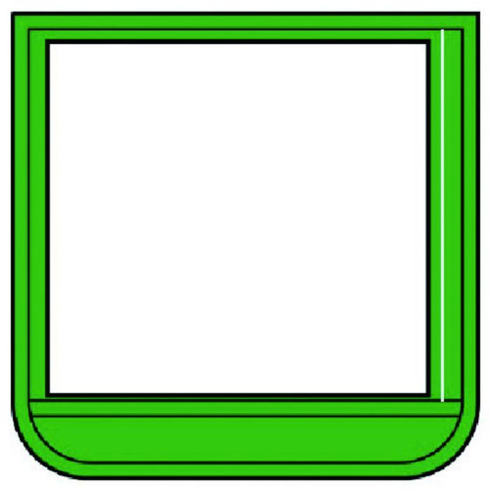 ユニット ポケット胸章緑 軟質ビニール 60×60mm(Tcode:7392630)