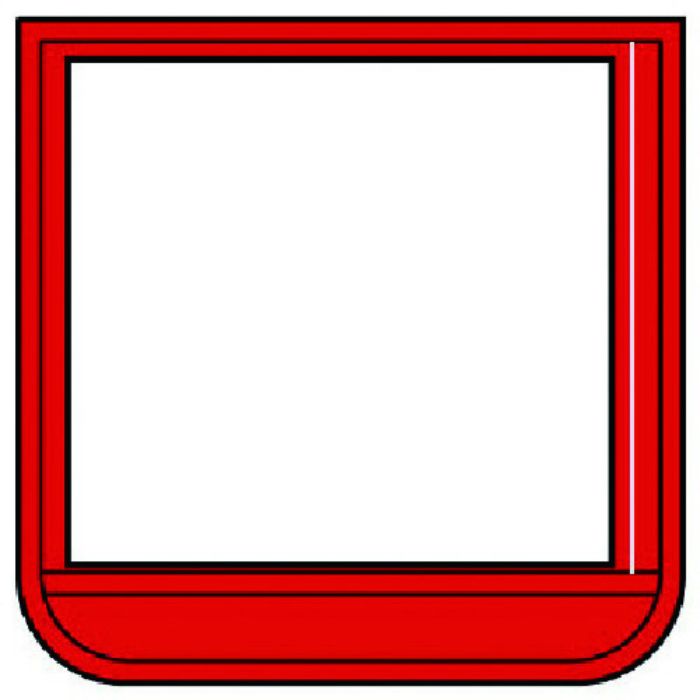 ユニット ポケット胸章赤 軟質ビニール 60×60mm(Tcode:7392648)