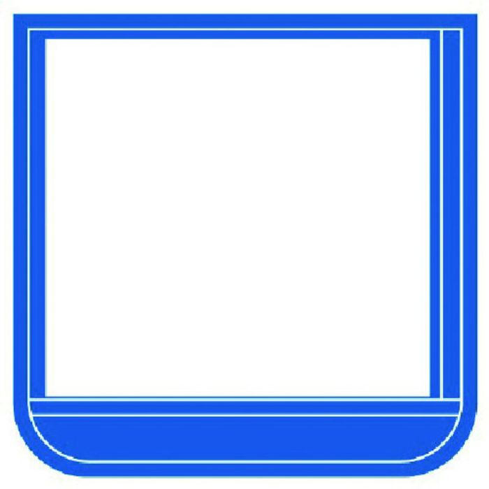 ユニット ポケット胸章青 軟質ビニール 60×60mm(Tcode:7392656)