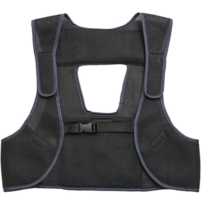 緑十字 熱中症予防対策商品 フルハーネスベストCOOL ブラック フリーサイズ(Tcode:2128910)