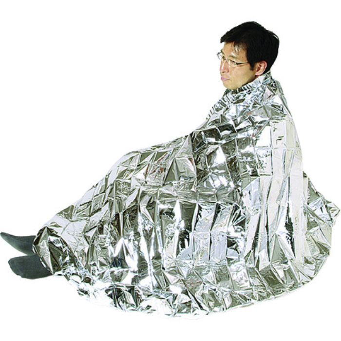 緑十字 防災用品 エマージェンシーブランケット 2200×1400mm アルミ蒸着PET(Tcode:1078017)