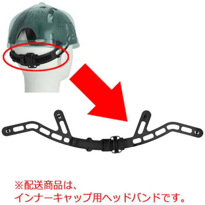 ミドリ安全 インナーキャップ用 ヘッドバンド ブラック(Tcode:3475285)