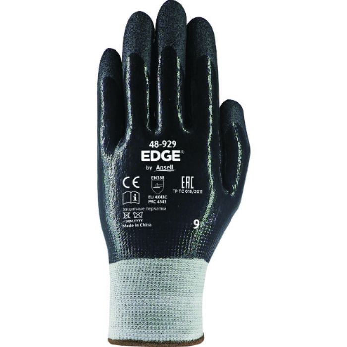 アンセル 耐切創手袋 エッジ 48-929 Lサイズ(Tcode:1956637)