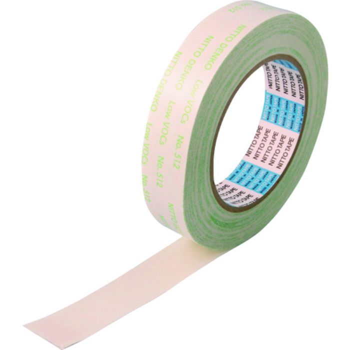 日東 低VOC両面テープ(粗面接着タイプ) No.512 25mm×20m ホワイト(Tcode:8160321)